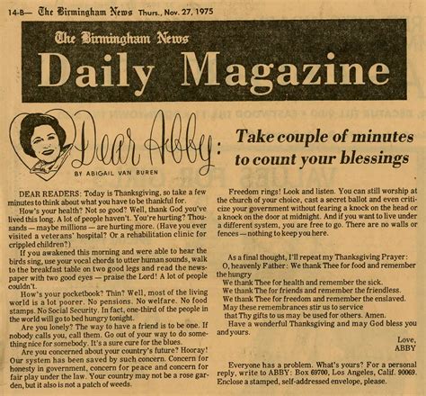 Dear Abby .